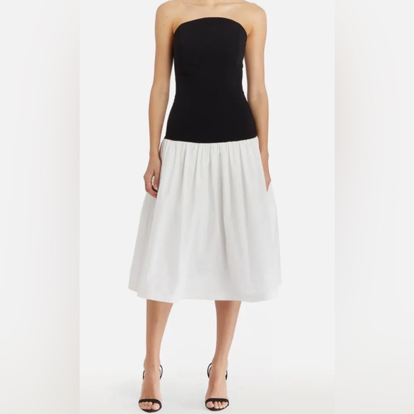 Amanda Uprichard Dresses & Skirts - Amanda Uprichard Valencia Strapless Midi Prom Dress  Datenight Minimalist